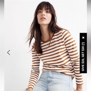 Madewell striped long sleeve shirt